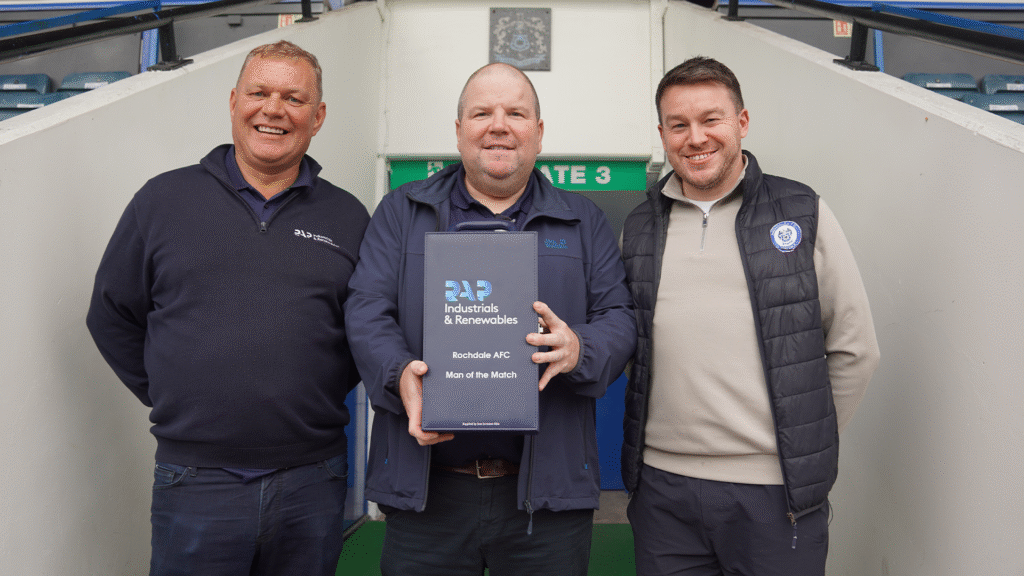 Rochdale Rappers RAP Industrials Sponsor MOTM Award
